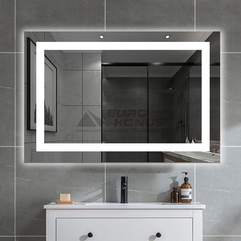 DUSEL Зеркало с подогревом, LED подсветкой Smart DE-M1091 75x100 см